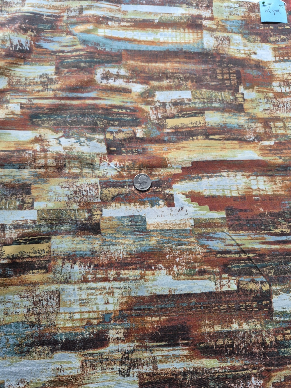 Urban Reflections Brown Abstract Cotton Fabric 2 Yards Northcott Quilting Sewing